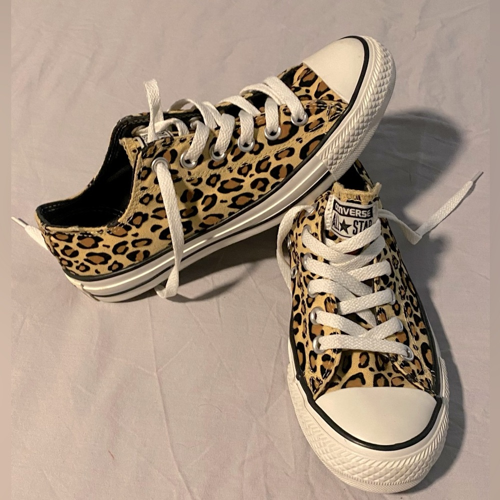 Converse Animal Print Sneakers with White Accents